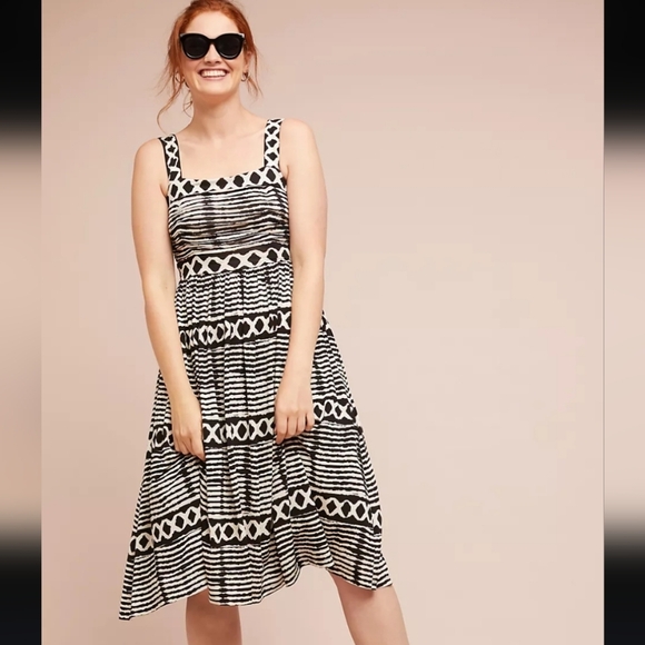 Tracy Reese By Anthropologie Womens Midi Dress Sz XS - Picture 3 of 15